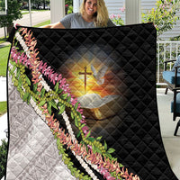 Hawaii Mokihana Mix Pikake Leis Mahalo 'Olelo Quilt Black LT7 Black - Polynesian Pride