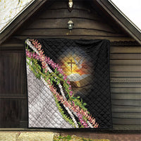 Hawaii Mokihana Mix Pikake Leis Mahalo 'Olelo Quilt Black LT7 - Polynesian Pride