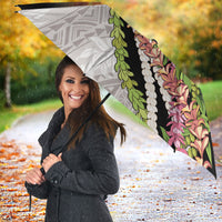 Hawaii Mokihana Mix Pikake Leis Mahalo 'Olelo Umbrella Black LT7 - Polynesian Pride