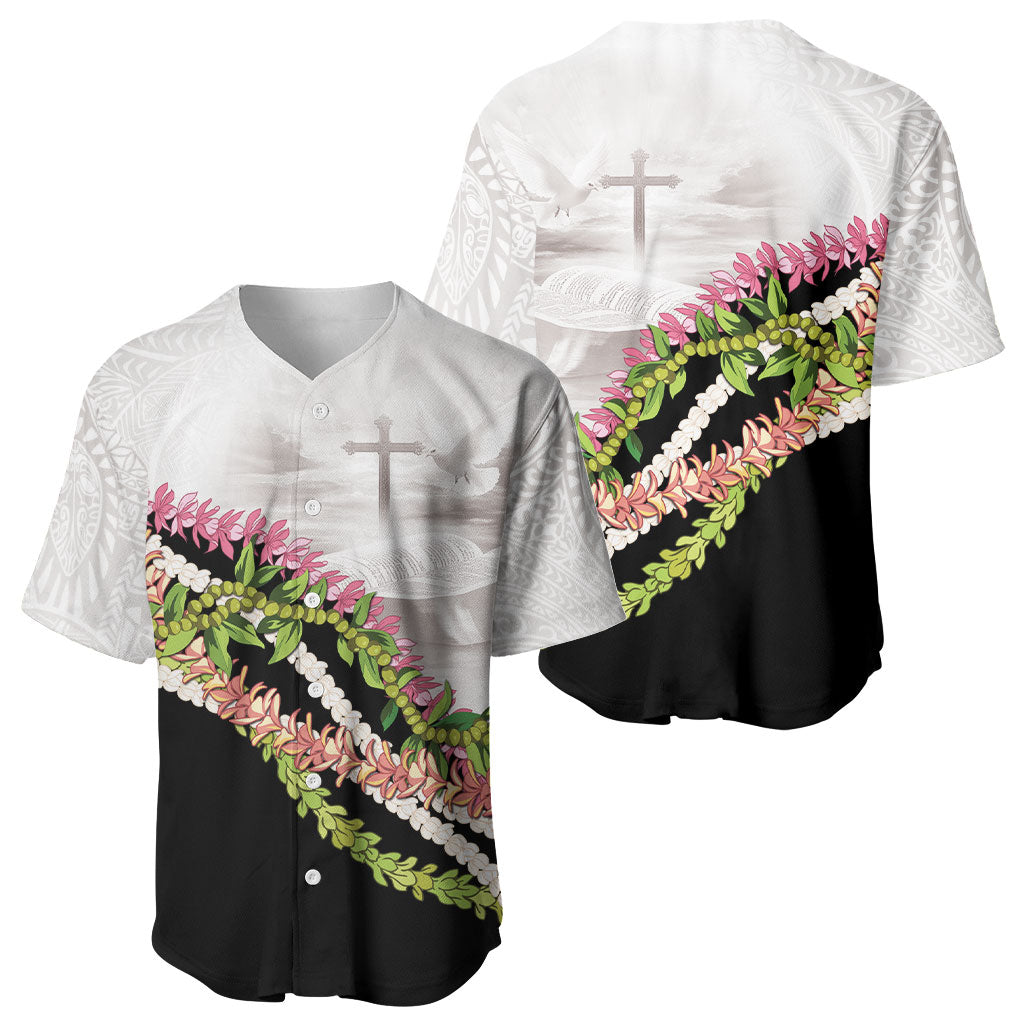 Hawaii Mokihana Mix Pikake Leis Mahalo 'Olelo Baseball Jersey White Tapa LT7 - Polynesian Pride