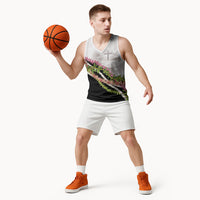 Hawaii Mokihana Mix Pikake Leis Mahalo 'Olelo Basketball Jersey White Tapa LT7 - Polynesian Pride
