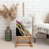 Hawaii Mokihana Mix Pikake Leis Mahalo 'Olelo Canvas Wall Art White Tapa LT7 - Polynesian Pride