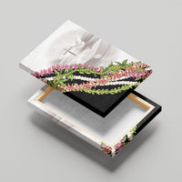 Hawaii Mokihana Mix Pikake Leis Mahalo 'Olelo Canvas Wall Art White Tapa LT7 - Polynesian Pride