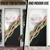 Hawaii Mokihana Mix Pikake Leis Mahalo 'Olelo Door Cover White Tapa LT7 - Polynesian Pride