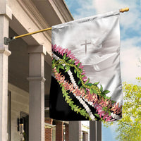 Hawaii Mokihana Mix Pikake Leis Mahalo 'Olelo Garden Flag White Tapa LT7 House Flag White - Polynesian Pride