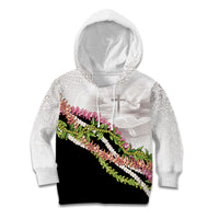 Hawaii Mokihana Mix Pikake Leis Mahalo 'Olelo Kid Hoodie White Tapa LT7 Hoodie White - Polynesian Pride
