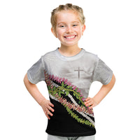 Hawaii Mokihana Mix Pikake Leis Mahalo 'Olelo Kid T Shirt White Tapa LT7 White - Polynesian Pride