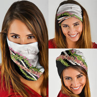 Hawaii Mokihana Mix Pikake Leis Mahalo 'Olelo Neck Gaiter White Tapa LT7 - Polynesian Pride