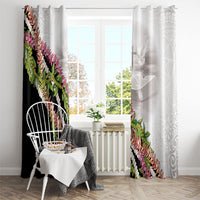 Hawaii Mokihana Mix Pikake Leis Mahalo 'Olelo Window Curtain White Tapa LT7 - Polynesian Pride