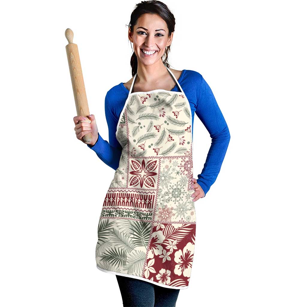 Aloha Hawaii Pastel Christmas Patchwork Apron Classic Style - Polynesian Pride