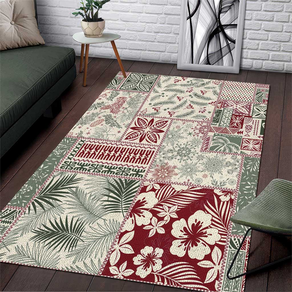 Aloha Hawaii Pastel Christmas Patchwork Area Rug Classic Style - Polynesian Pride