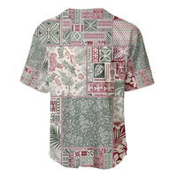 Aloha Hawaii Pastel Christmas Patchwork Baseball Jersey Classic Style - Polynesian Pride