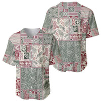 Aloha Hawaii Pastel Christmas Patchwork Baseball Jersey Classic Style - Polynesian Pride