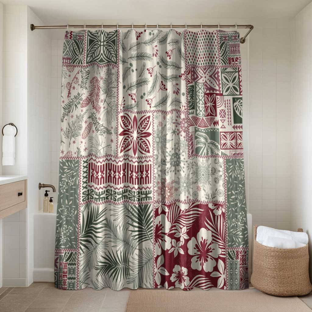 Aloha Hawaii Pastel Christmas Patchwork Bathroom Set Classic Style - Polynesian Pride