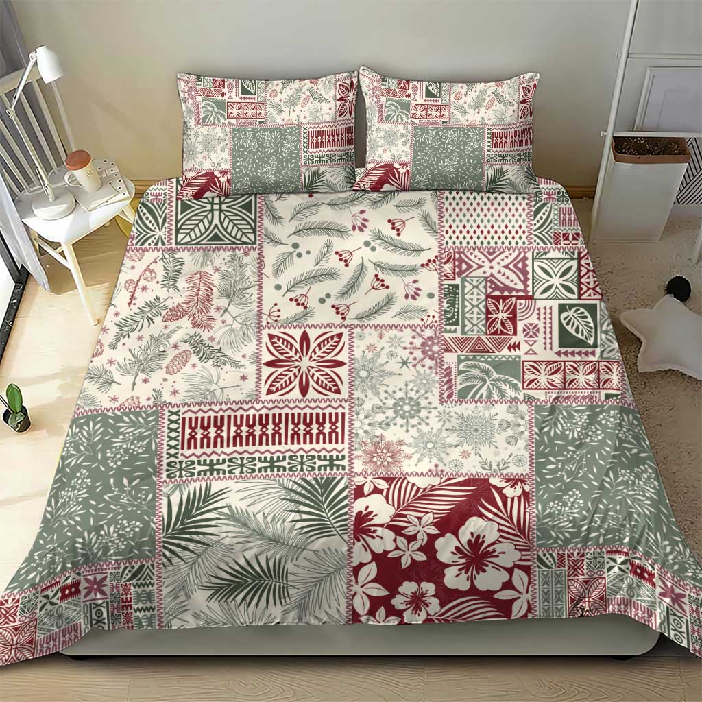 Aloha Hawaii Pastel Christmas Patchwork Bedding Set Classic Style - Polynesian Pride