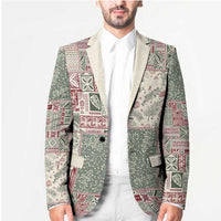 Aloha Hawaii Pastel Christmas Patchwork Blazer Classic Style - Polynesian Pride