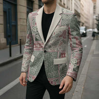 Aloha Hawaii Pastel Christmas Patchwork Blazer Classic Style - Polynesian Pride