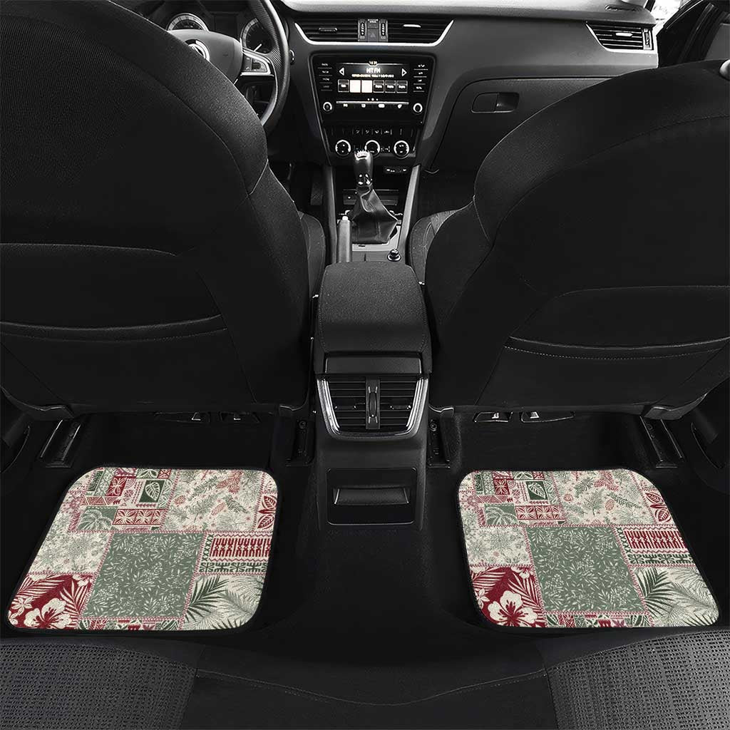 Aloha Hawaii Pastel Christmas Patchwork Car Mats Classic Style - Polynesian Pride