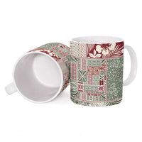 Aloha Hawaii Pastel Christmas Patchwork Ceramic Mug Classic Style - Polynesian Pride