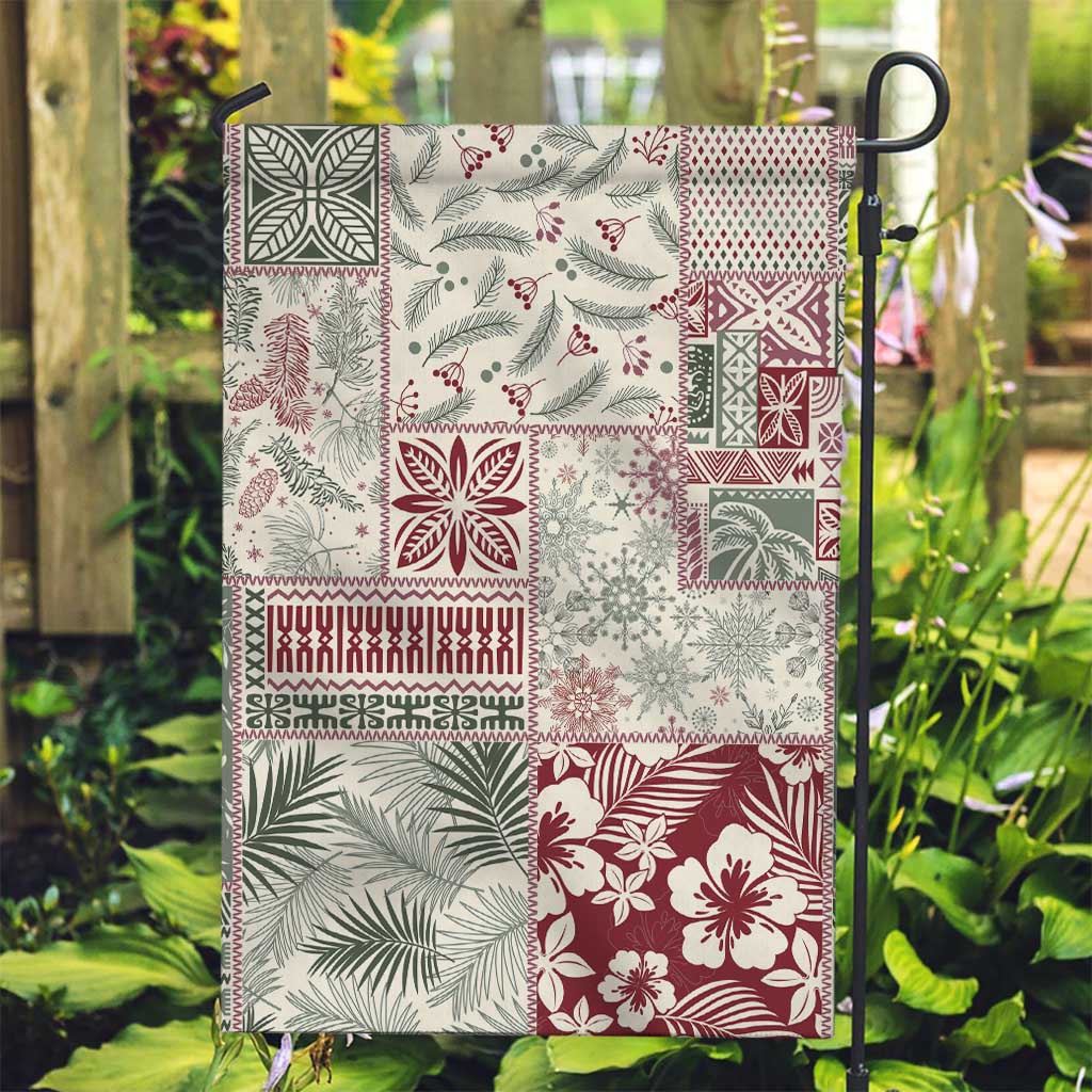 Aloha Hawaii Pastel Christmas Patchwork Garden Flag Classic Style - Polynesian Pride
