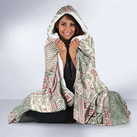 Aloha Hawaii Pastel Christmas Patchwork Hooded Blanket Classic Style - Polynesian Pride