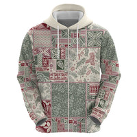 Aloha Hawaii Pastel Christmas Patchwork Hoodie Classic Style - Polynesian Pride