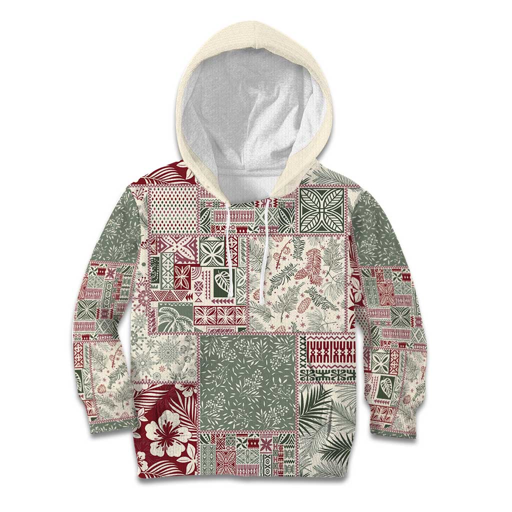 Aloha Hawaii Pastel Christmas Patchwork Kid Hoodie Classic Style - Polynesian Pride