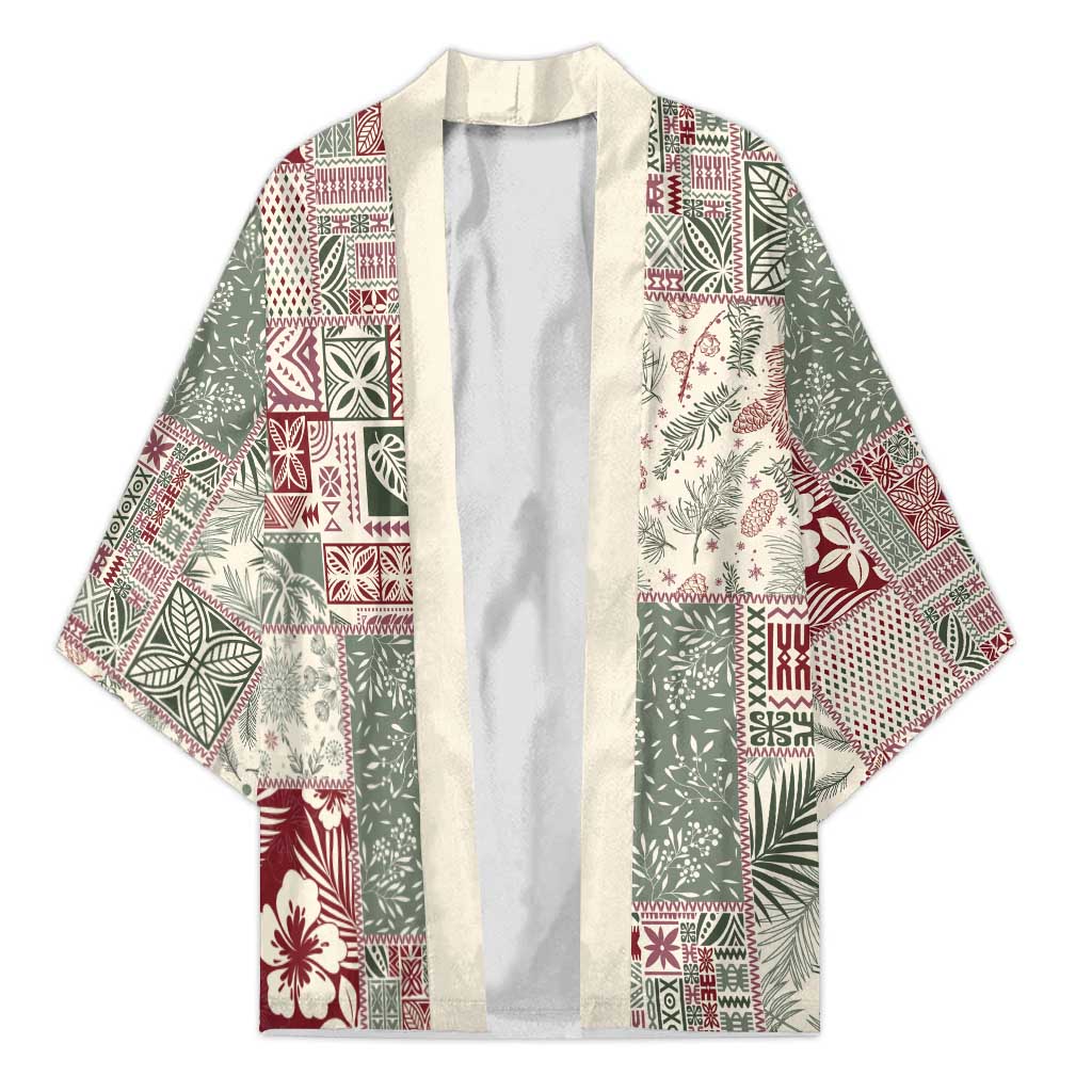 Aloha Hawaii Pastel Christmas Patchwork Kimono Classic Style - Polynesian Pride