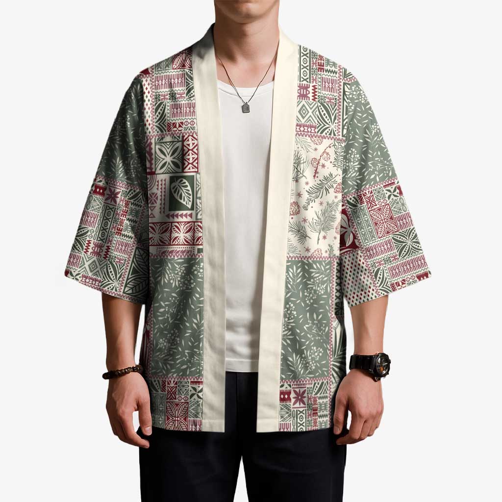 Aloha Hawaii Pastel Christmas Patchwork Kimono Classic Style - Polynesian Pride