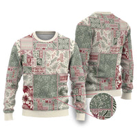 Aloha Hawaii Pastel Christmas Patchwork Ugly Christmas Sweater Classic Style - Polynesian Pride