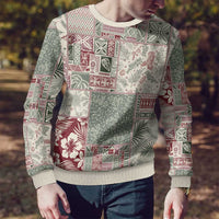 Aloha Hawaii Pastel Christmas Patchwork Ugly Christmas Sweater Classic Style - Polynesian Pride