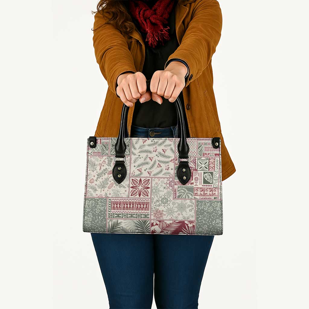 Aloha Hawaii Pastel Christmas Patchwork Leather Bag Classic Style - Polynesian Pride