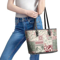 Aloha Hawaii Pastel Christmas Patchwork Leather Tote Bag Classic Style - Polynesian Pride
