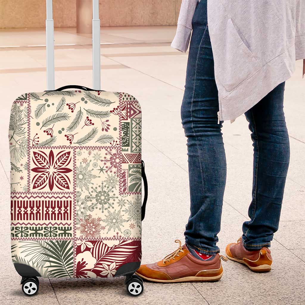 Aloha Hawaii Pastel Christmas Patchwork Luggage Cover Classic Style - Polynesian Pride