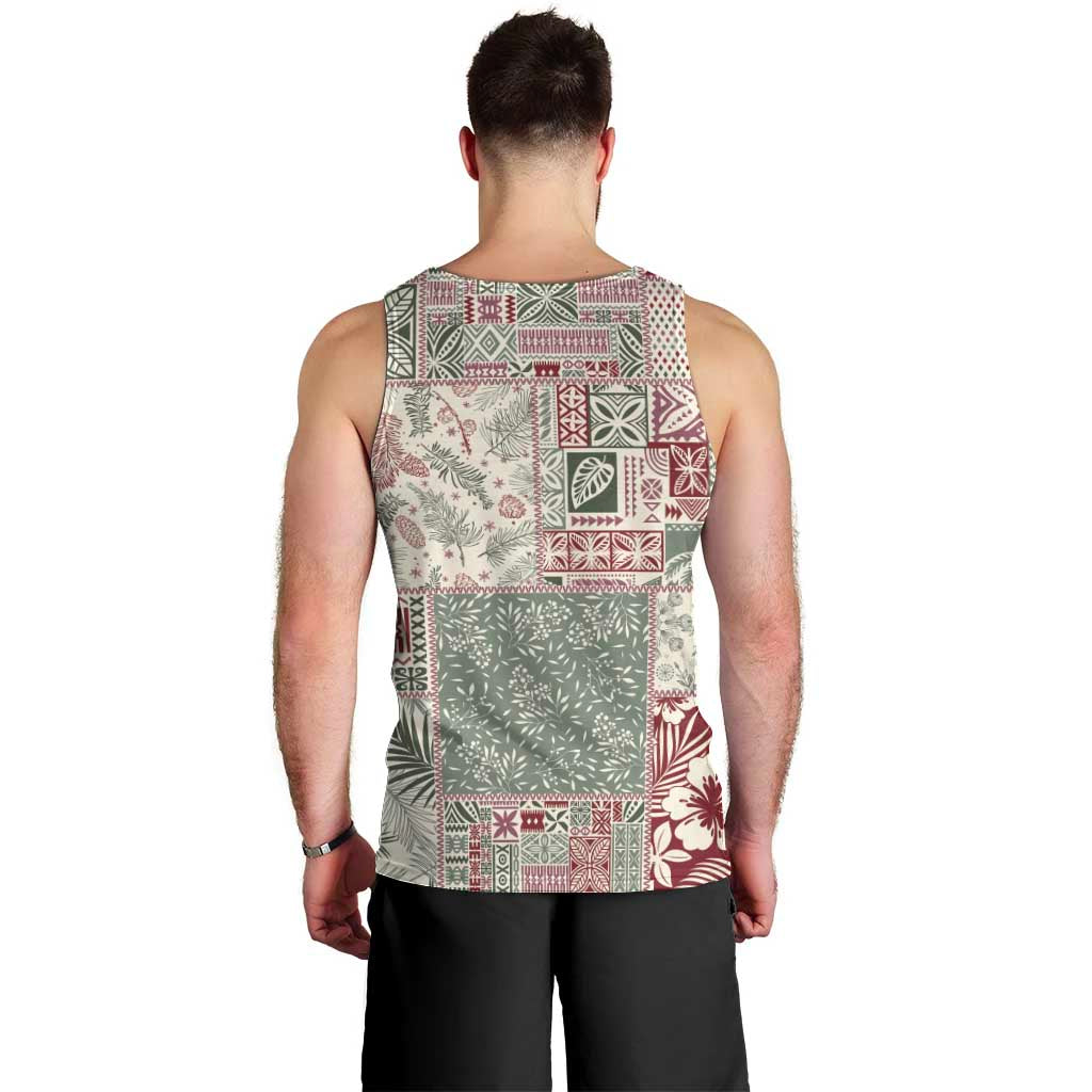 Aloha Hawaii Pastel Christmas Patchwork Men Tank Top Classic Style - Polynesian Pride