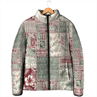 Aloha Hawaii Pastel Christmas Patchwork Padded Jacket Classic Style - Polynesian Pride
