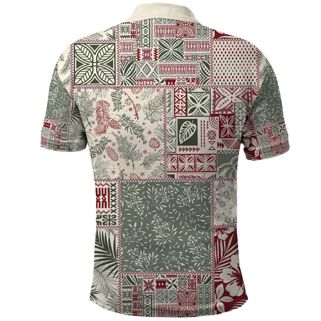 Aloha Hawaii Pastel Christmas Patchwork Polo Shirt Classic Style - Polynesian Pride