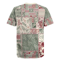 Aloha Hawaii Pastel Christmas Patchwork Rugby Jersey Classic Style - Polynesian Pride