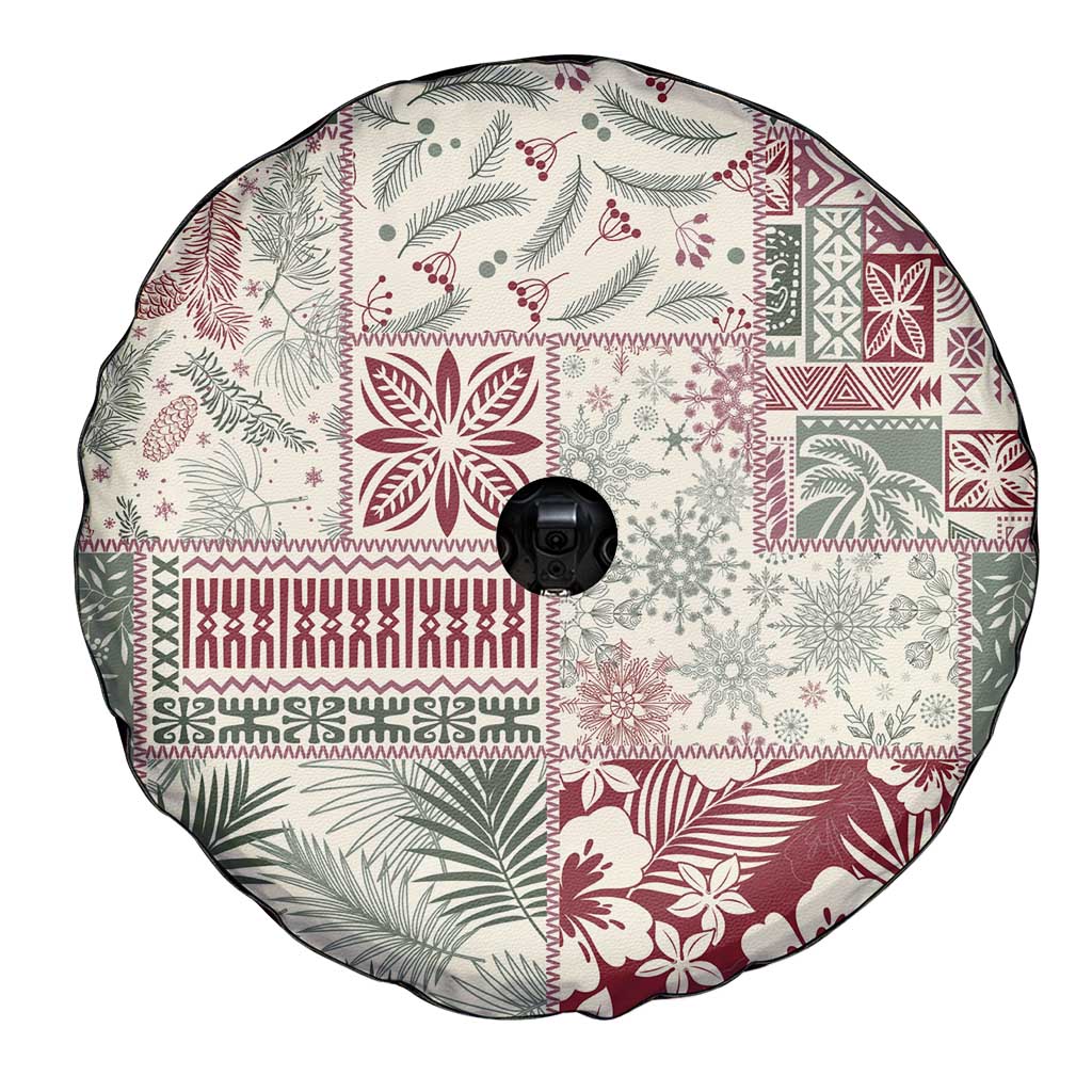 Aloha Hawaii Pastel Christmas Patchwork Spare Tire Cover Classic Style - Polynesian Pride