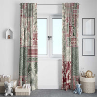 Aloha Hawaii Pastel Christmas Patchwork Window Curtain Classic Style - Polynesian Pride