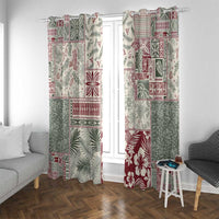 Aloha Hawaii Pastel Christmas Patchwork Window Curtain Classic Style - Polynesian Pride