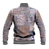 Aloha Hawaii Pastel Christmas Patchwork Baseball Jacket Rustic Style - Polynesian Pride