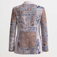 Aloha Hawaii Pastel Christmas Patchwork Blazer Rustic Style - Polynesian Pride