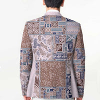 Aloha Hawaii Pastel Christmas Patchwork Blazer Rustic Style - Polynesian Pride