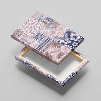 Aloha Hawaii Pastel Christmas Patchwork Canvas Wall Art Rustic Style - Polynesian Pride