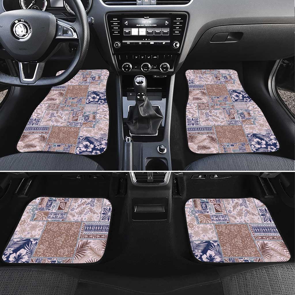Aloha Hawaii Pastel Christmas Patchwork Car Mats Rustic Style - Polynesian Pride