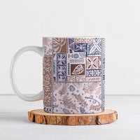 Aloha Hawaii Pastel Christmas Patchwork Ceramic Mug Rustic Style - Polynesian Pride