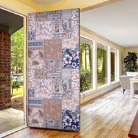 Aloha Hawaii Pastel Christmas Patchwork Door Cover Rustic Style - Polynesian Pride