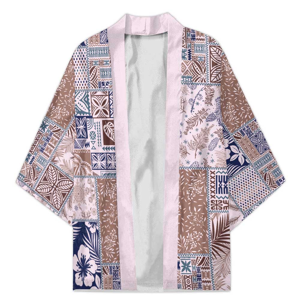 Aloha Hawaii Pastel Christmas Patchwork Kimono Rustic Style - Polynesian Pride