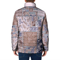 Aloha Hawaii Pastel Christmas Patchwork Padded Jacket Rustic Style - Polynesian Pride